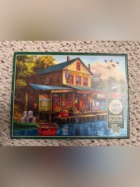 Cobble Hill 1000 Piece Puzzle – Bob’s Beer & Bait | Complete with Poster